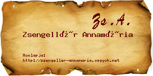 Zsengellér Annamária névjegykártya